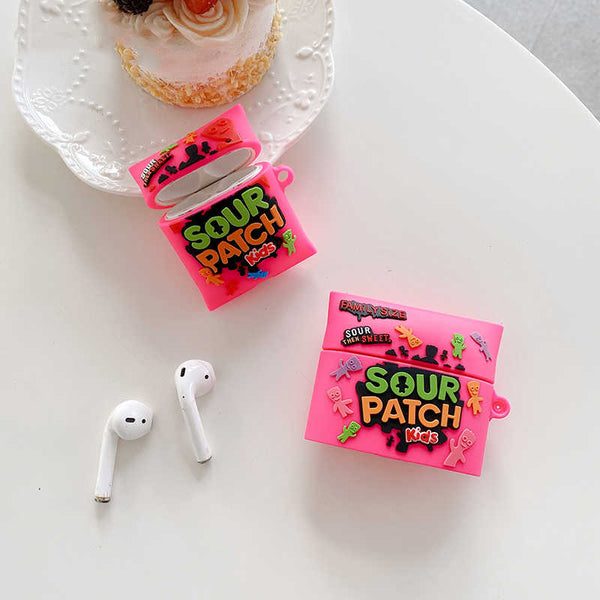 3D Sour Patch Kids Candy Case for Wireless Soft Silicone - PINK